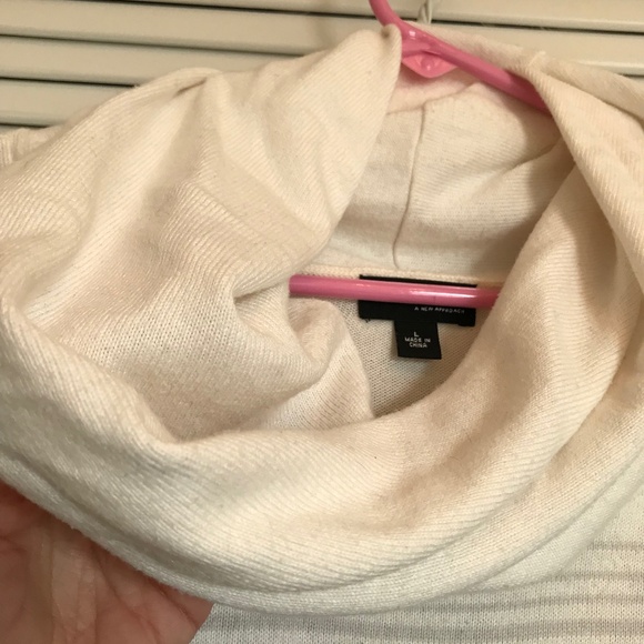 A.n.a Black and cream tonal stripe sweater Large - Picture 3 of 13